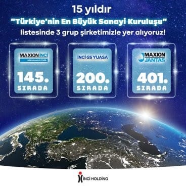 İnci Holding, 3 iştirakiyle ISO 500 Listesinde yer aldı