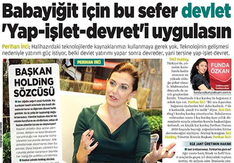 Perihan İnci’nin Akşam Gazetesi’ndeki Röportajı